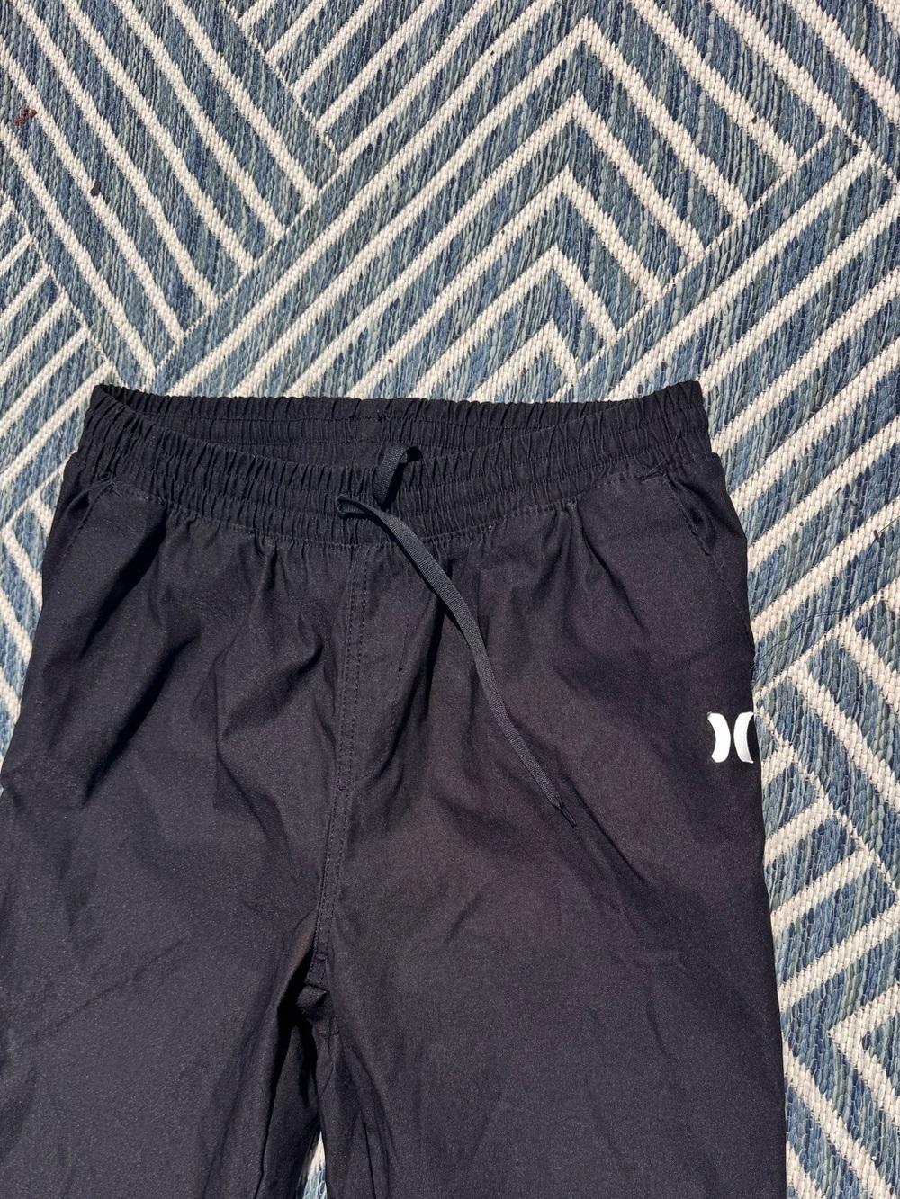 Hurley Black Casual Track Pants with White Logo - Picture 2 of 5